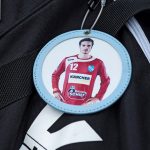 Anhänger für Sporttasche Anhänger mit Fußballer
